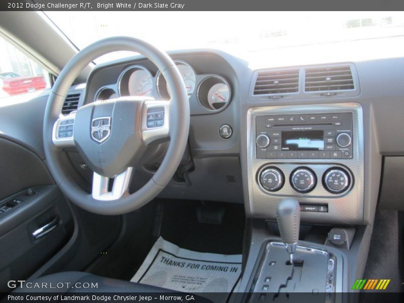 Bright White / Dark Slate Gray 2012 Dodge Challenger R/T