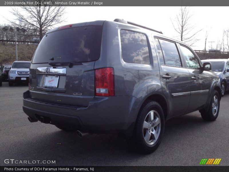 Nimbus Gray Metallic / Beige 2009 Honda Pilot EX-L 4WD