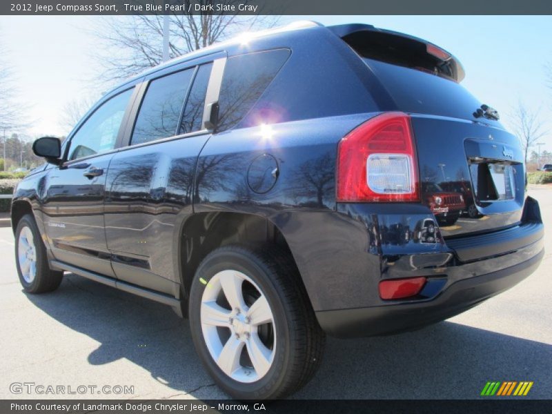 True Blue Pearl / Dark Slate Gray 2012 Jeep Compass Sport