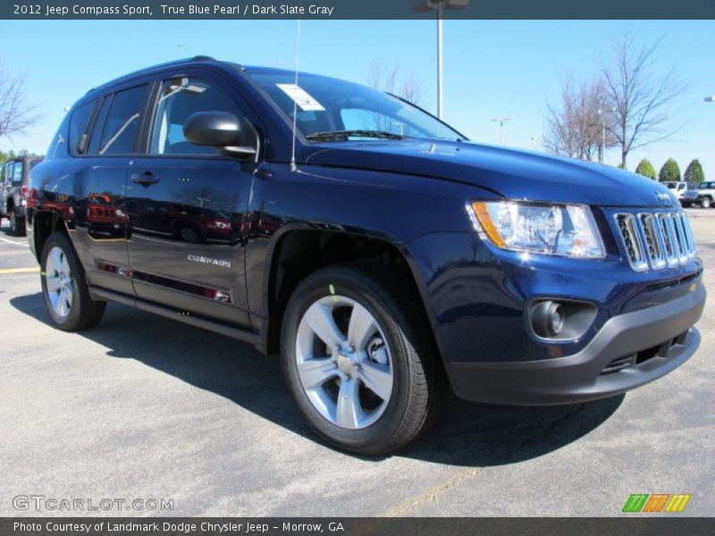 True Blue Pearl / Dark Slate Gray 2012 Jeep Compass Sport