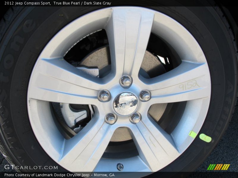 True Blue Pearl / Dark Slate Gray 2012 Jeep Compass Sport