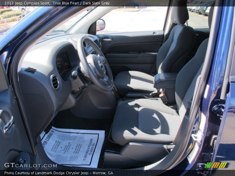True Blue Pearl / Dark Slate Gray 2012 Jeep Compass Sport
