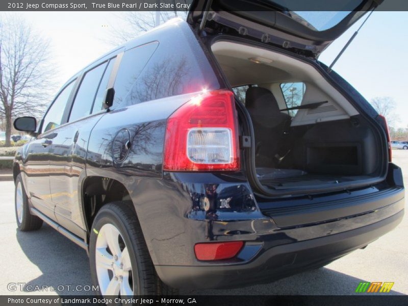 True Blue Pearl / Dark Slate Gray 2012 Jeep Compass Sport