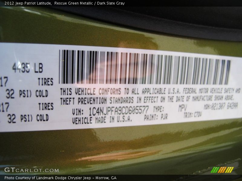 PJR - 2012 Jeep Patriot Latitude