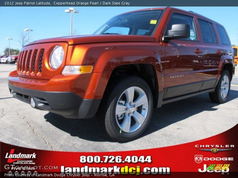 Copperhead Orange Pearl / Dark Slate Gray 2012 Jeep Patriot Latitude