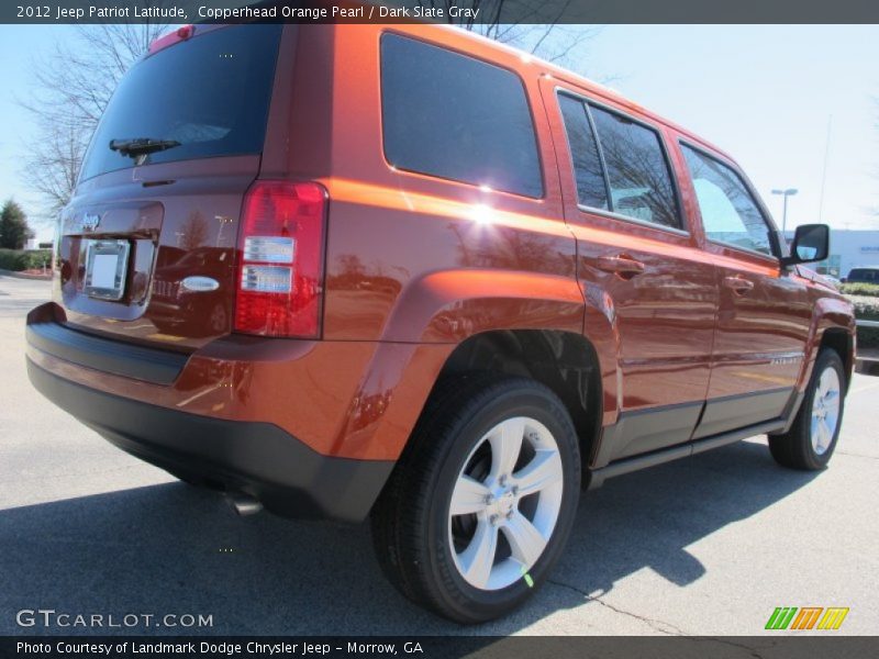 Copperhead Orange Pearl / Dark Slate Gray 2012 Jeep Patriot Latitude