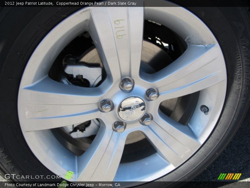 Copperhead Orange Pearl / Dark Slate Gray 2012 Jeep Patriot Latitude