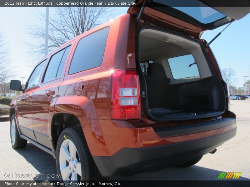 Copperhead Orange Pearl / Dark Slate Gray 2012 Jeep Patriot Latitude