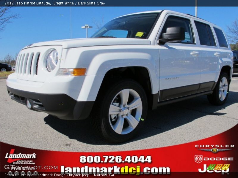 Bright White / Dark Slate Gray 2012 Jeep Patriot Latitude