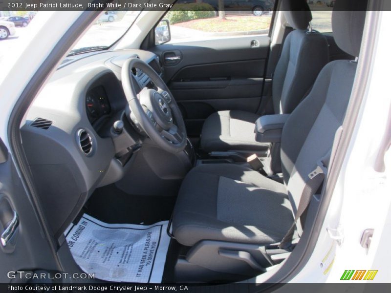 Bright White / Dark Slate Gray 2012 Jeep Patriot Latitude