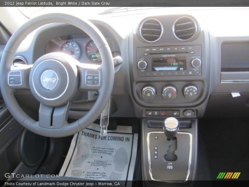 Bright White / Dark Slate Gray 2012 Jeep Patriot Latitude