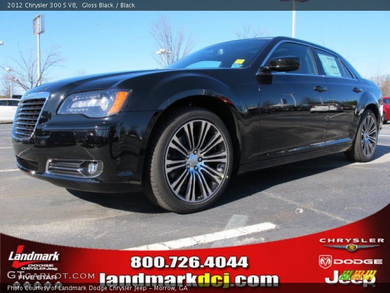 Gloss Black / Black 2012 Chrysler 300 S V8