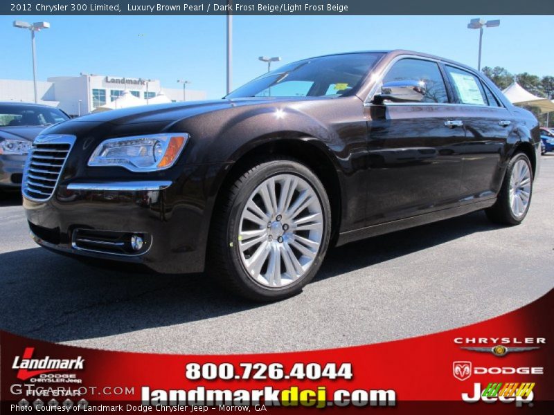 Luxury Brown Pearl / Dark Frost Beige/Light Frost Beige 2012 Chrysler 300 Limited