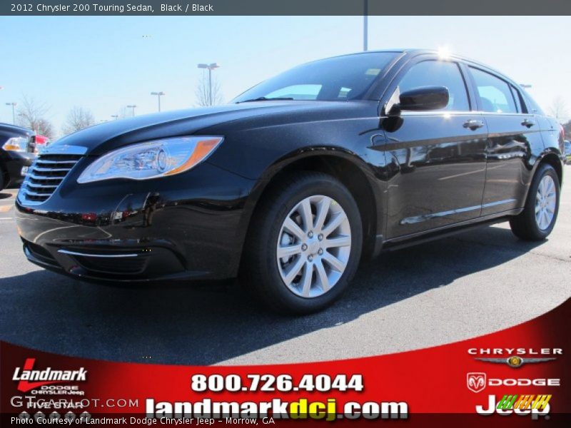 Black / Black 2012 Chrysler 200 Touring Sedan