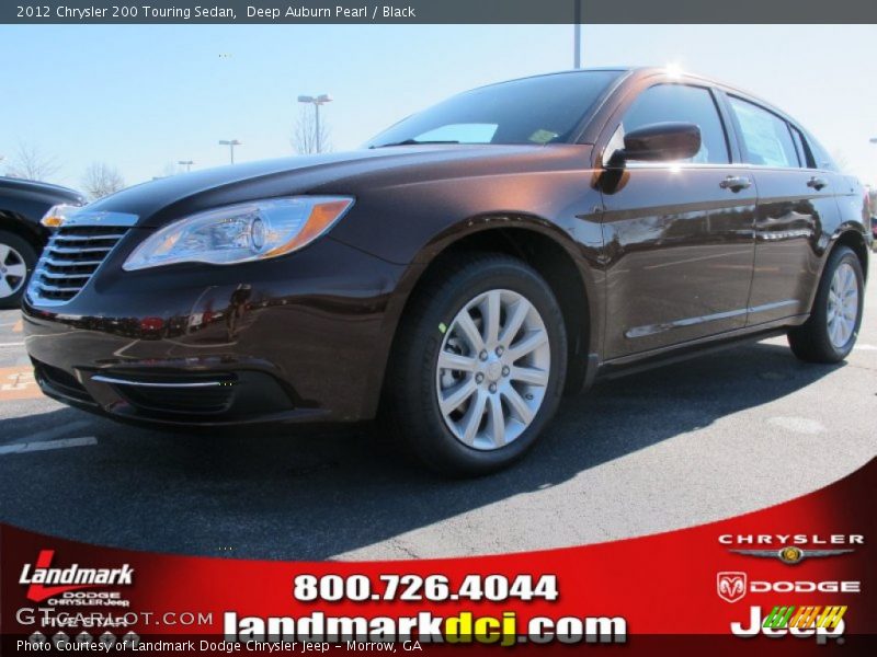 Deep Auburn Pearl / Black 2012 Chrysler 200 Touring Sedan