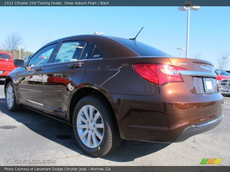 Deep Auburn Pearl / Black 2012 Chrysler 200 Touring Sedan