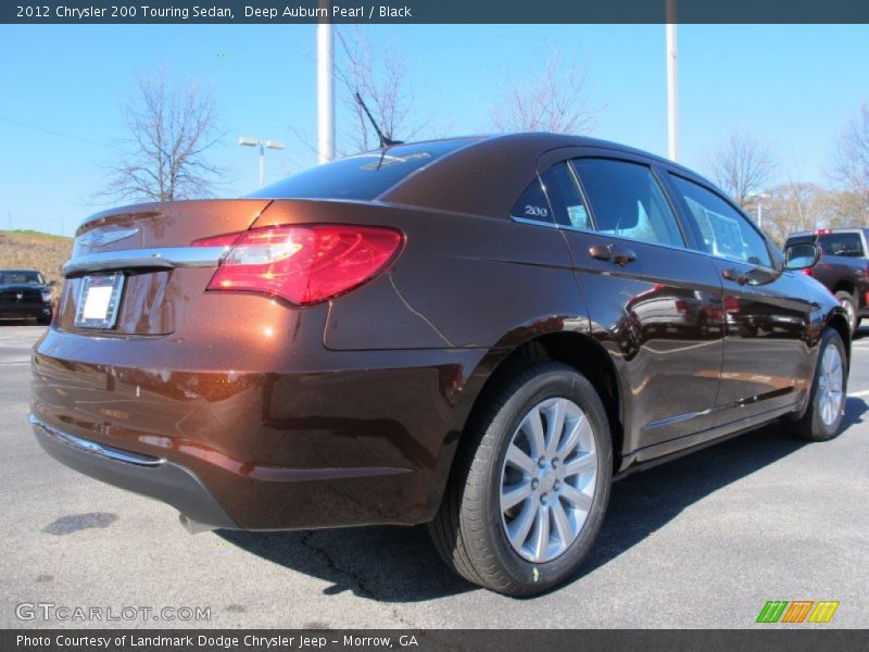 Deep Auburn Pearl / Black 2012 Chrysler 200 Touring Sedan