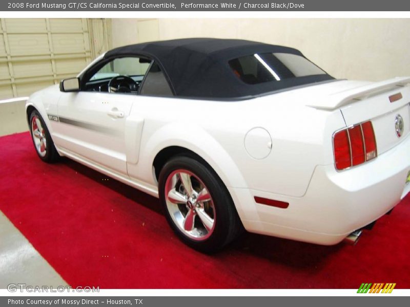 Performance White / Charcoal Black/Dove 2008 Ford Mustang GT/CS California Special Convertible