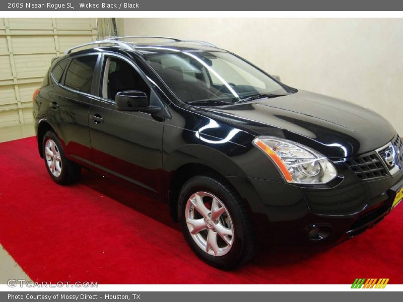 Wicked Black / Black 2009 Nissan Rogue SL