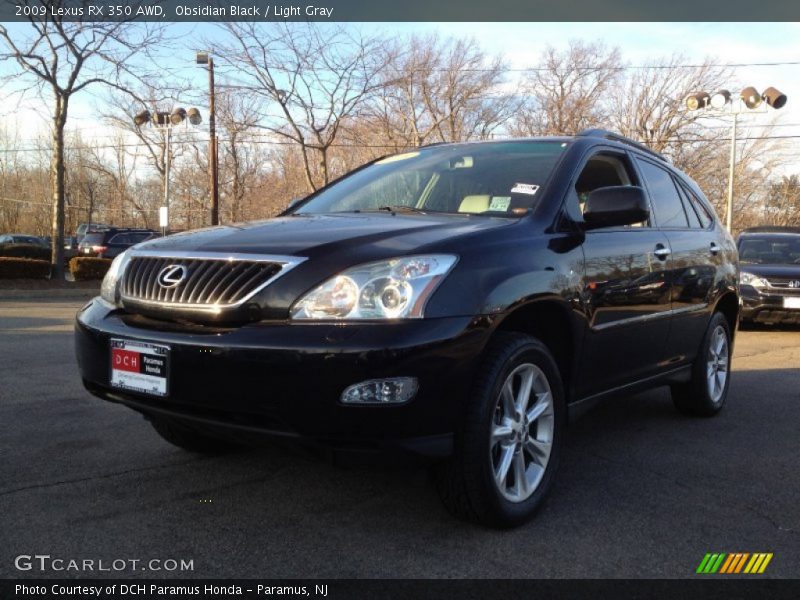 Obsidian Black / Light Gray 2009 Lexus RX 350 AWD