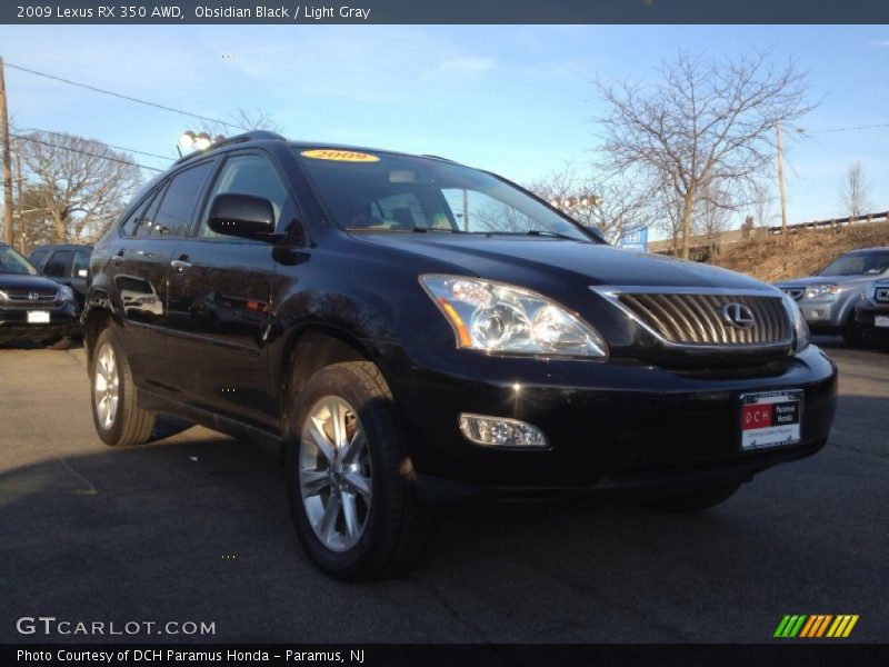 Obsidian Black / Light Gray 2009 Lexus RX 350 AWD