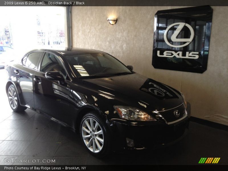 Obsidian Black / Black 2009 Lexus IS 250 AWD