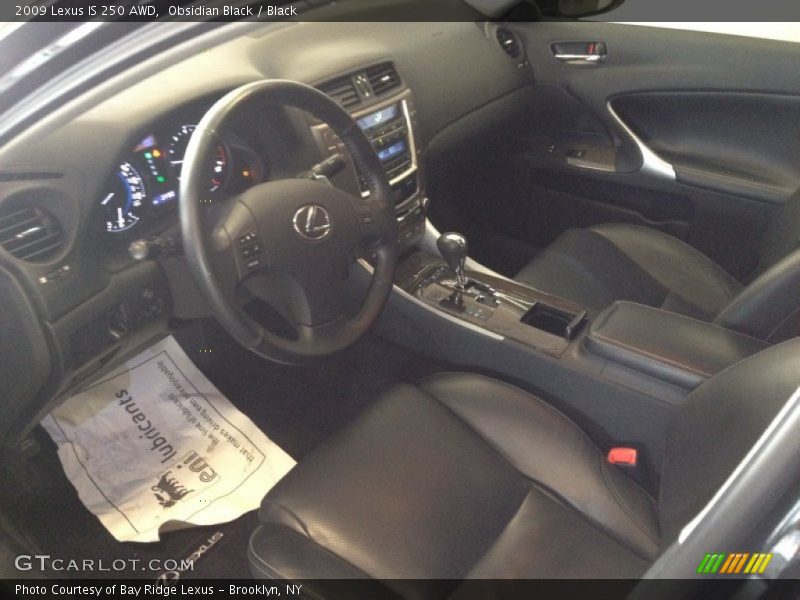 Obsidian Black / Black 2009 Lexus IS 250 AWD