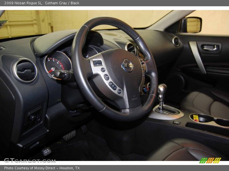 Gotham Gray / Black 2009 Nissan Rogue SL