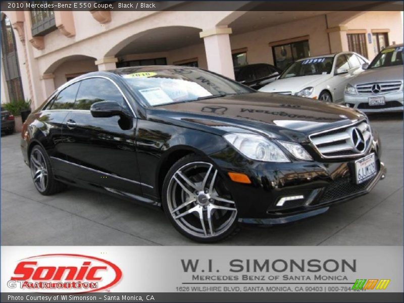 Black / Black 2010 Mercedes-Benz E 550 Coupe