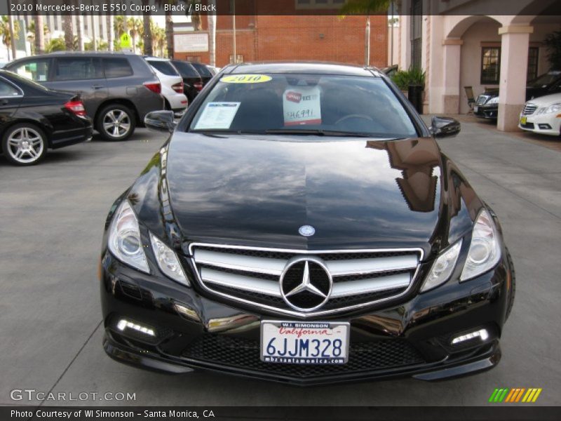 Black / Black 2010 Mercedes-Benz E 550 Coupe