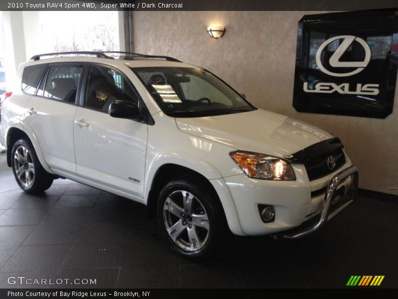 Super White / Dark Charcoal 2010 Toyota RAV4 Sport 4WD