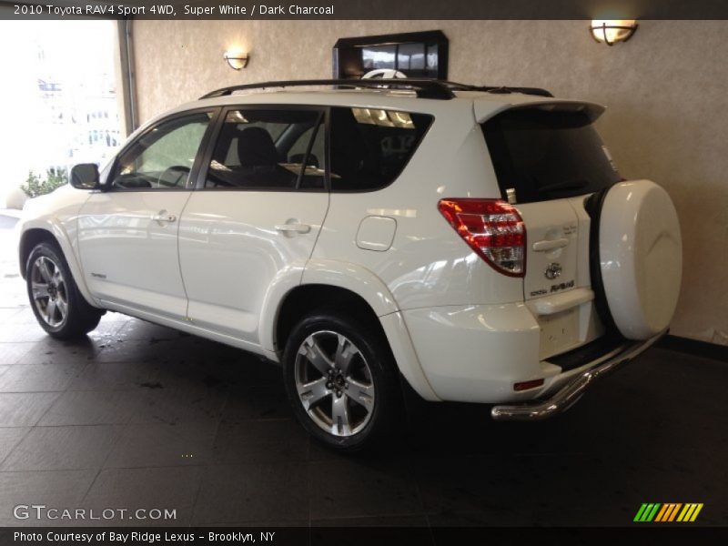 Super White / Dark Charcoal 2010 Toyota RAV4 Sport 4WD