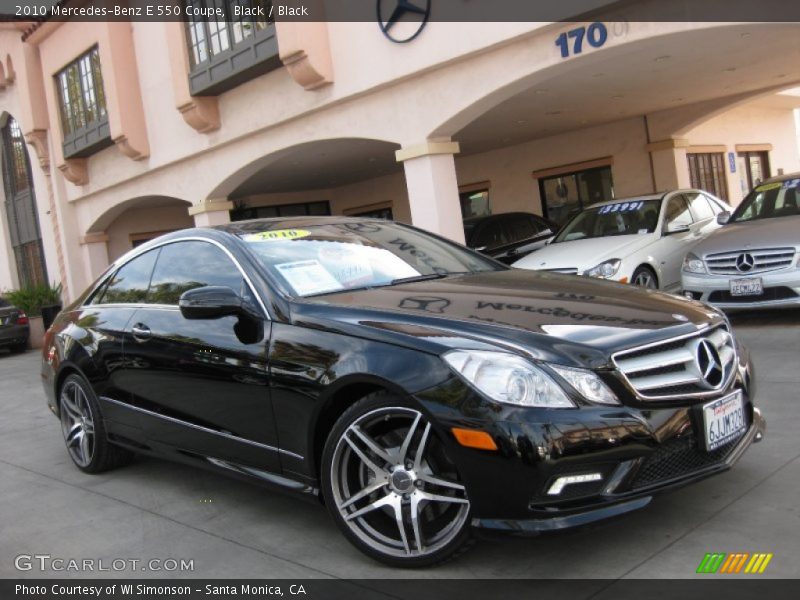 Black / Black 2010 Mercedes-Benz E 550 Coupe