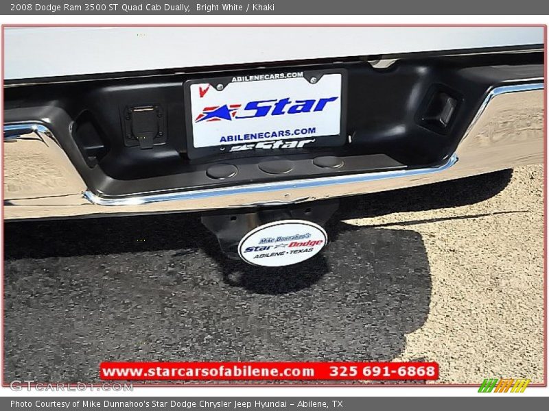 Bright White / Khaki 2008 Dodge Ram 3500 ST Quad Cab Dually