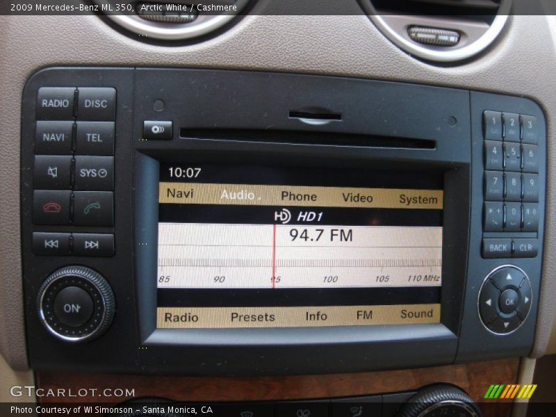 Arctic White / Cashmere 2009 Mercedes-Benz ML 350