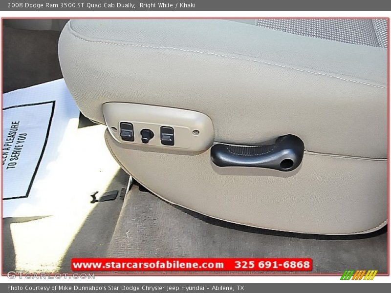 Bright White / Khaki 2008 Dodge Ram 3500 ST Quad Cab Dually