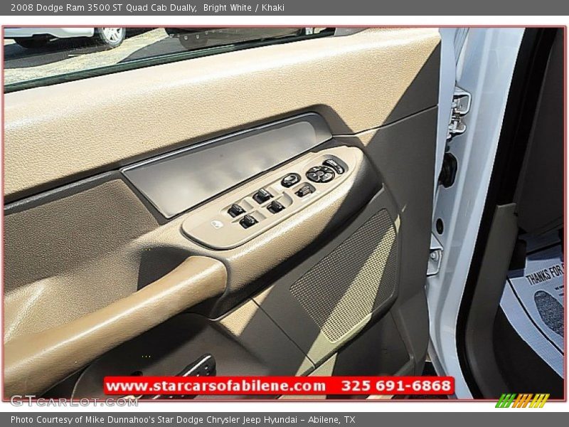Bright White / Khaki 2008 Dodge Ram 3500 ST Quad Cab Dually