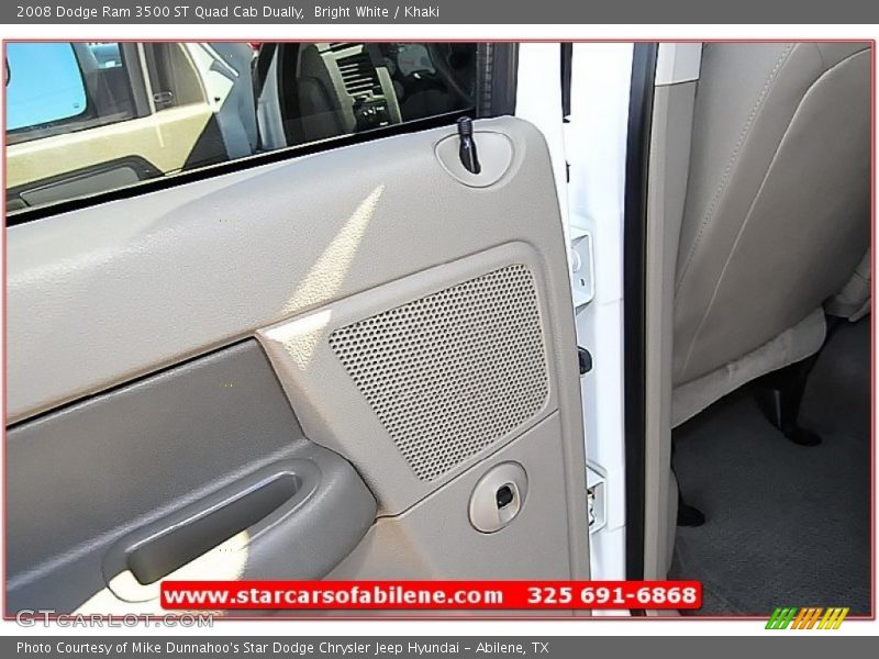 Bright White / Khaki 2008 Dodge Ram 3500 ST Quad Cab Dually
