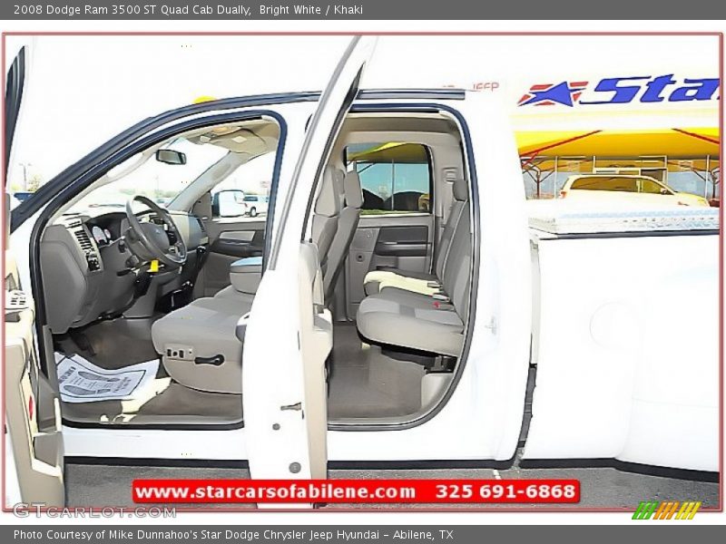Bright White / Khaki 2008 Dodge Ram 3500 ST Quad Cab Dually