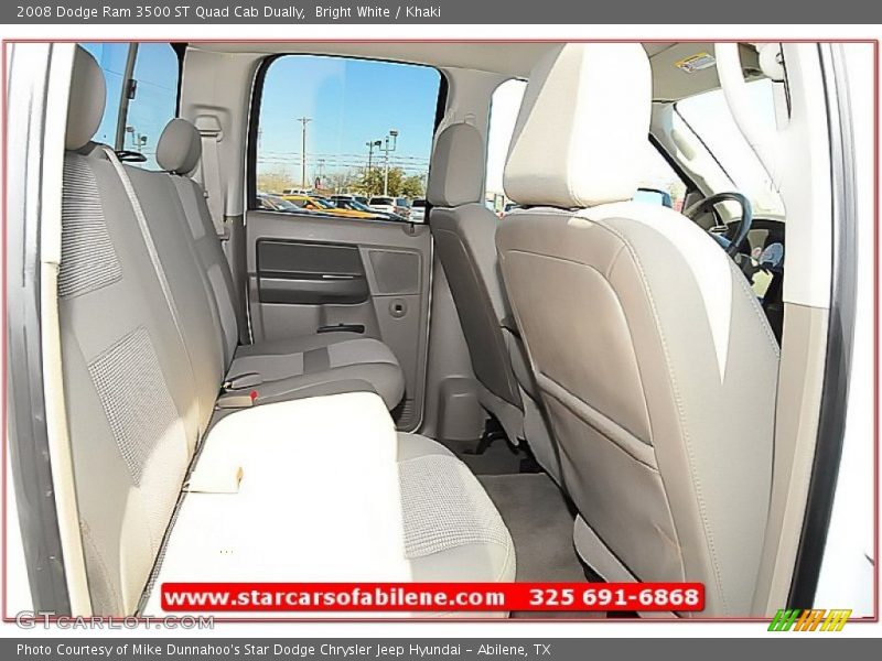 Bright White / Khaki 2008 Dodge Ram 3500 ST Quad Cab Dually