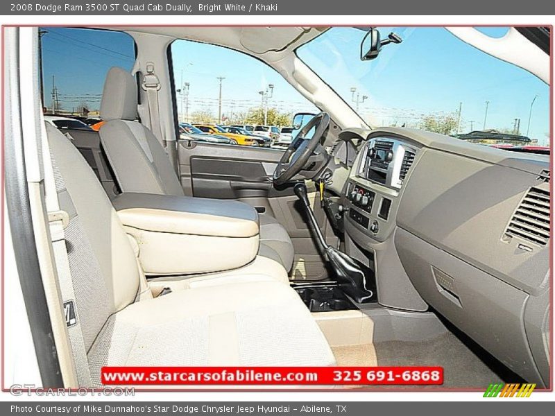 Bright White / Khaki 2008 Dodge Ram 3500 ST Quad Cab Dually