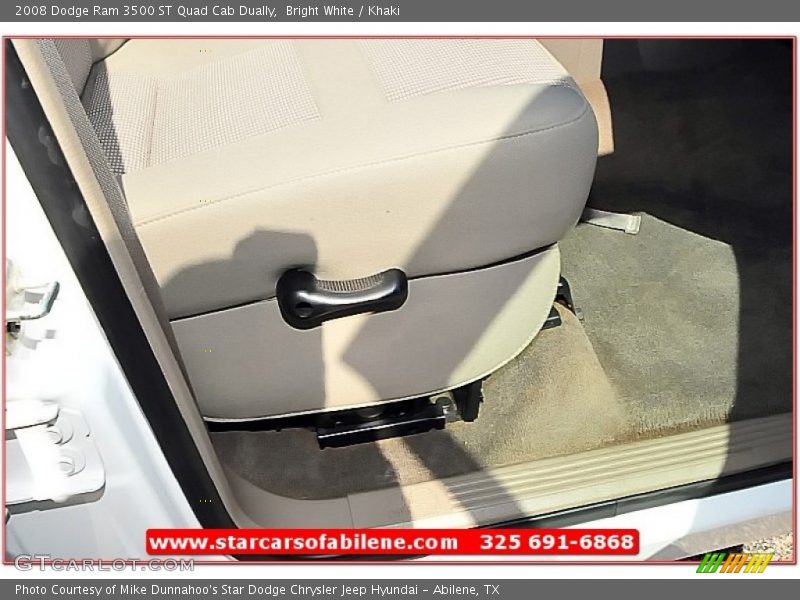 Bright White / Khaki 2008 Dodge Ram 3500 ST Quad Cab Dually