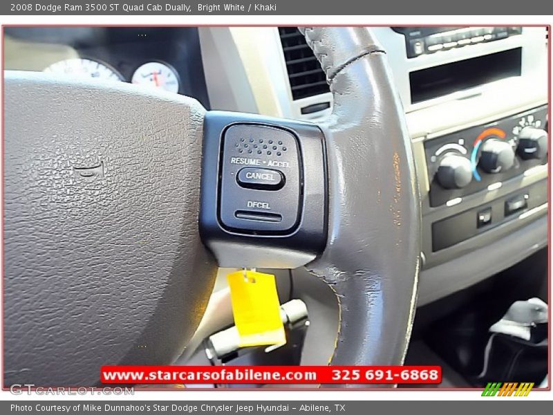 Bright White / Khaki 2008 Dodge Ram 3500 ST Quad Cab Dually