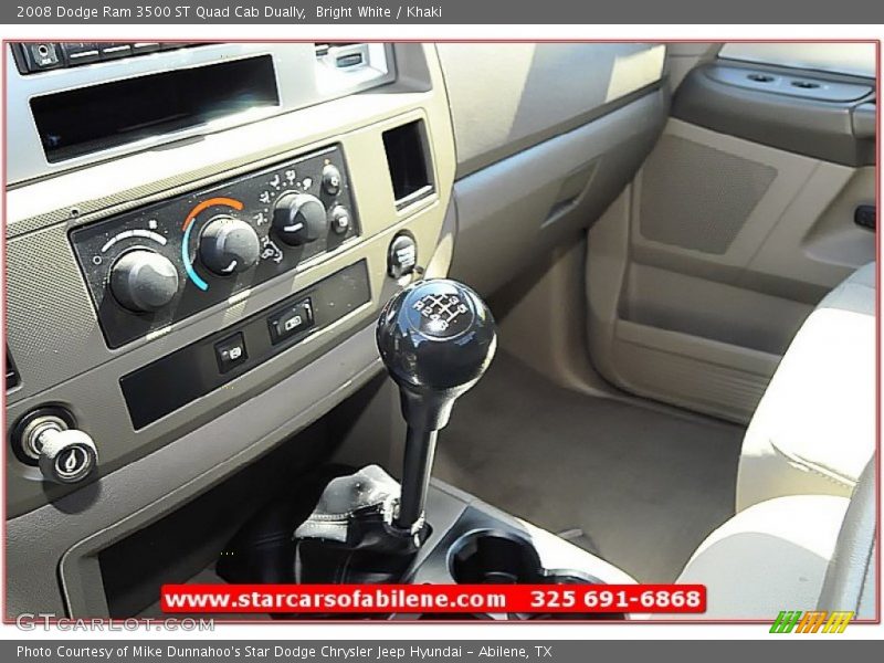 Bright White / Khaki 2008 Dodge Ram 3500 ST Quad Cab Dually