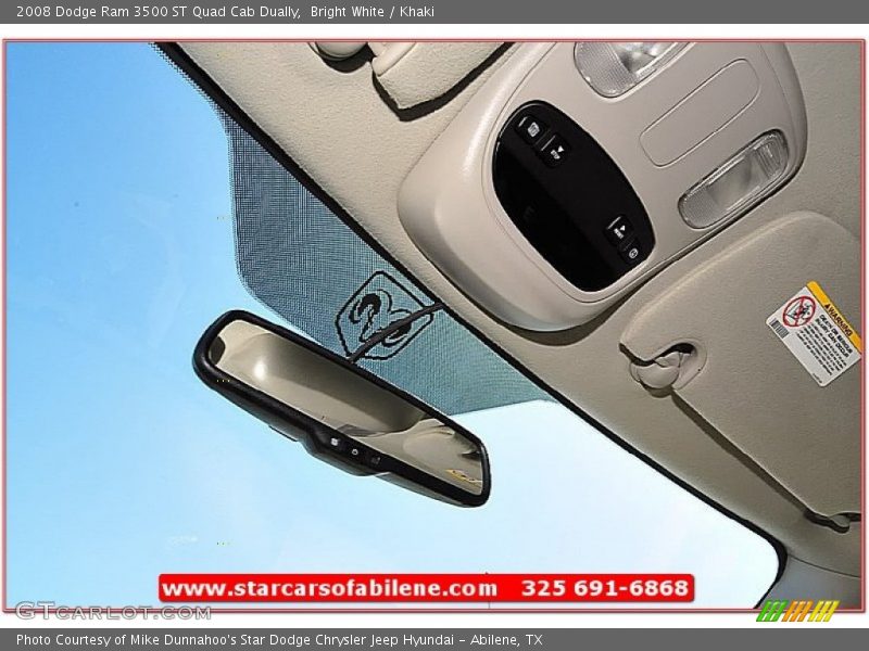 Bright White / Khaki 2008 Dodge Ram 3500 ST Quad Cab Dually