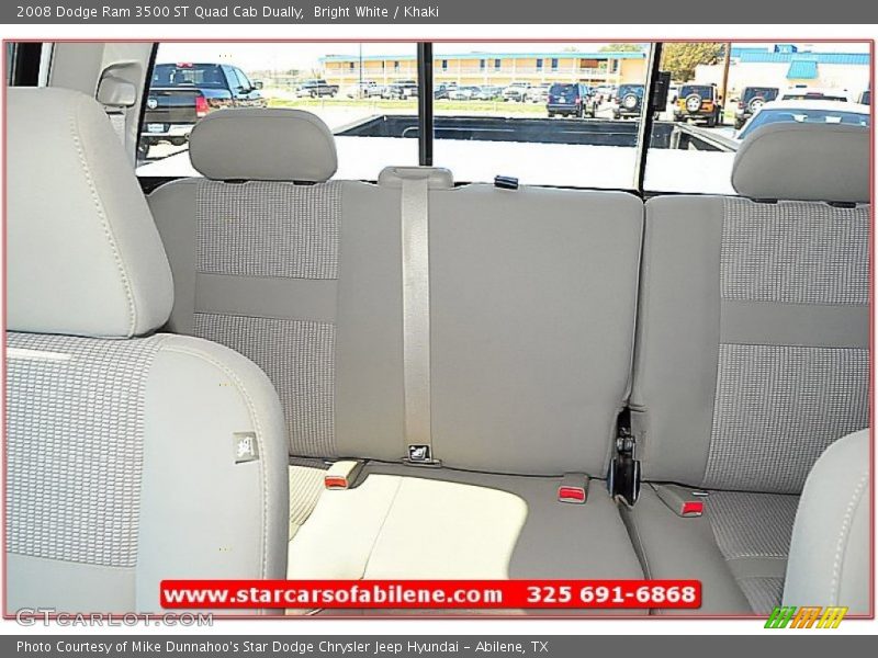 Bright White / Khaki 2008 Dodge Ram 3500 ST Quad Cab Dually