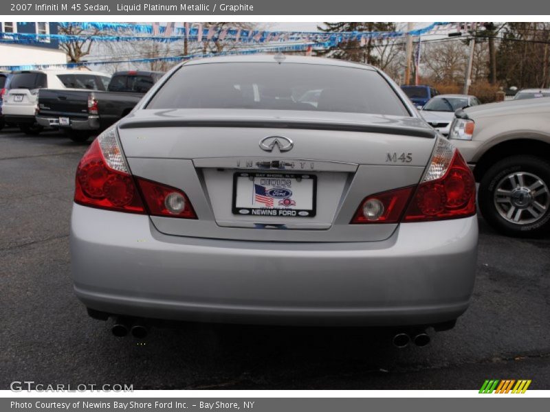Liquid Platinum Metallic / Graphite 2007 Infiniti M 45 Sedan