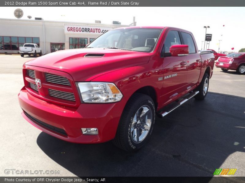 Flame Red / Dark Slate Gray 2012 Dodge Ram 1500 Sport Crew Cab 4x4