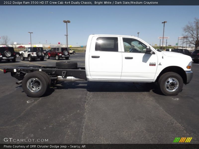 Bright White / Dark Slate/Medium Graystone 2012 Dodge Ram 3500 HD ST Crew Cab 4x4 Dually Chassis