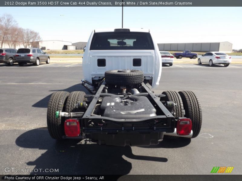 Bright White / Dark Slate/Medium Graystone 2012 Dodge Ram 3500 HD ST Crew Cab 4x4 Dually Chassis
